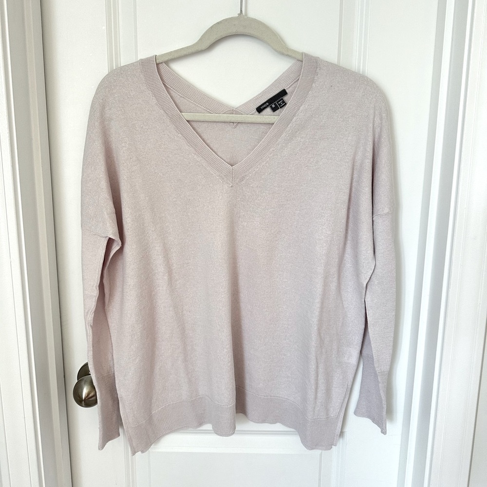 Vince Sweater, double v-neck, size M, long sleeve